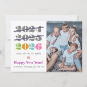 Nieuwjaar grappige derde keer een charme moderne f feestdagenkaart (Voorkant)