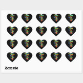 Nieuwjaar Hart Sticker (Vel)