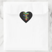 Nieuwjaar Hart Sticker (Tas)