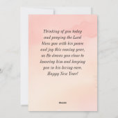 Nieuwjaar Heer zegene u Bijbel Verse Winter Scène Feestdagenkaart (Achterkant)