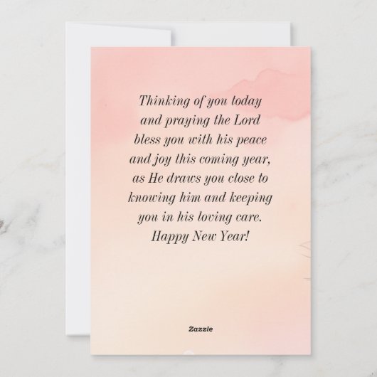 Nieuwjaar Heer zegene u Bijbel Verse Winter Scène Feestdagenkaart (Achterkant)