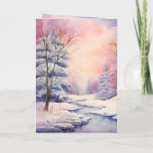 Nieuwjaar Heer zegene u Bijbel Verse Winter Scène Kaart (Achterkant)