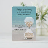 Nieuwjaar Hourglass 2025 Bedankt van het bedrijfsl Kaart (Staand voorkant)