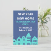 Nieuwjaar huis verhuizen aankondiging (Staand voorkant)