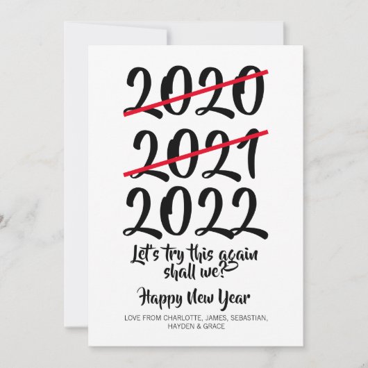 Nieuwjaar humor Corona Virus 2020 2021 2022 Feestdagenkaart (Voorkant)