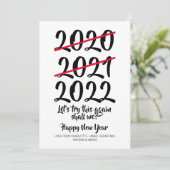 Nieuwjaar humor Corona Virus 2020 2021 2022 Feestdagenkaart (Staand voorkant)