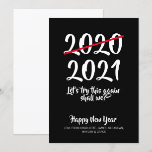 Nieuwjaar humor Corona Virus 2020 2021 Feestdagenkaart