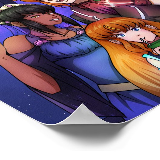 Nieuwjaar in de ruimte poster (Hoek)