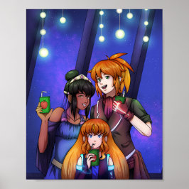 Nieuwjaar in de ruimte poster