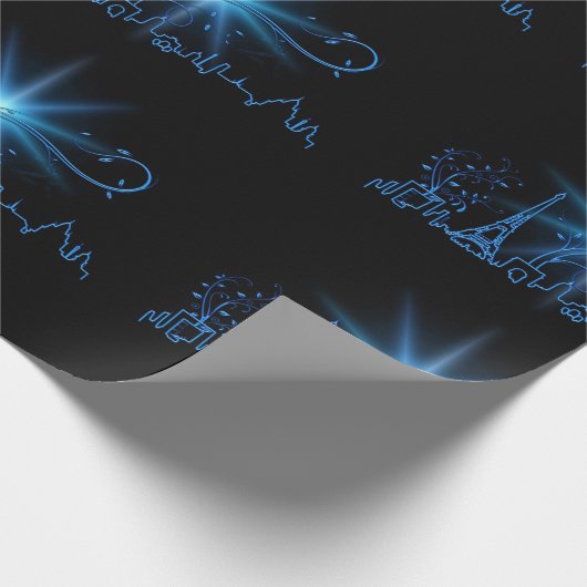 Nieuwjaar in Parijs Cadeaupapier (Hoek)