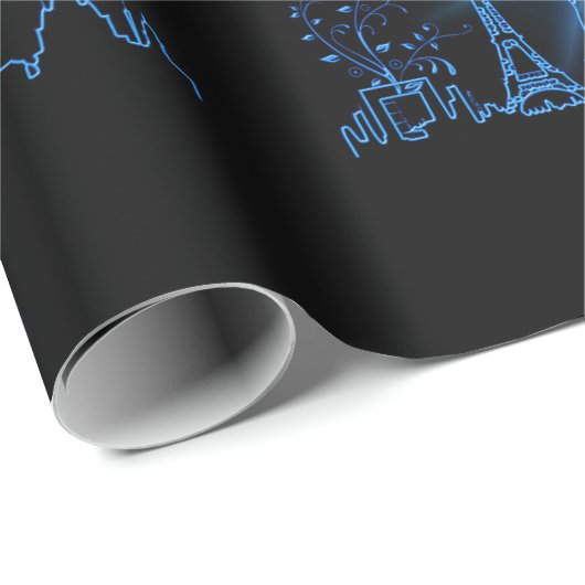 Nieuwjaar in Parijs Cadeaupapier (Rol Hoek)