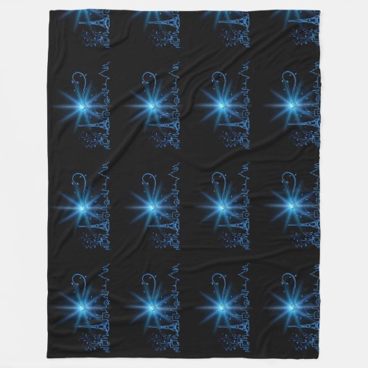 Nieuwjaar in Parijs Fleece Deken (Voorkant)