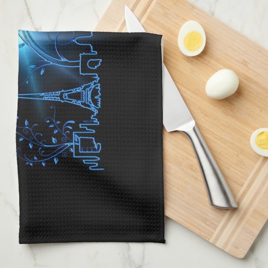 Nieuwjaar in Parijs Theedoek (Quarter Fold)