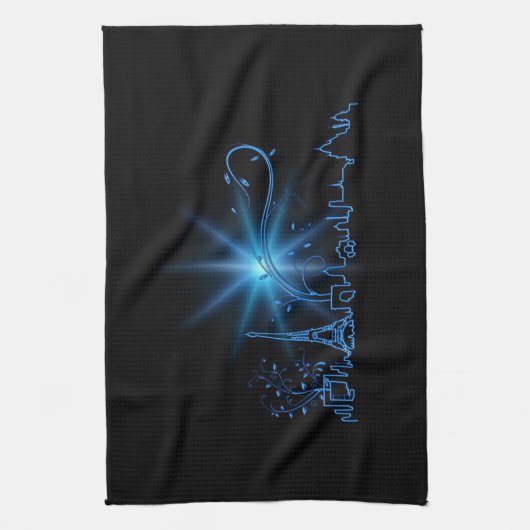 Nieuwjaar in Parijs Theedoek (Verticaal)