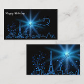 Nieuwjaar in Parijs Visitekaartje (Voorkant / Achterkant)