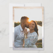 Nieuwjaar inluiden | Moderne foto Save The Date (Voorkant)