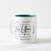 Nieuwjaar Inspirerend gevoelens tweetonige Mok (Voorkant links)