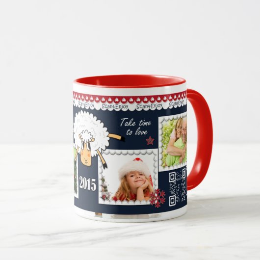 Nieuwjaar interactieve foto-mok met kerstdans mok (Voorkant rechts)
