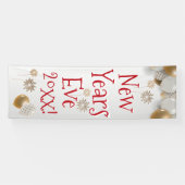 Nieuwjaar, jaar, teken, goud, banner (Horizontaal)