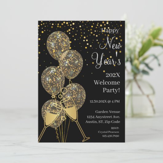 Nieuwjaar Kaart (Staand voorkant)