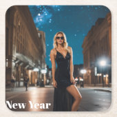 Nieuwjaar Kartonnen Onderzetters (Voorkant)