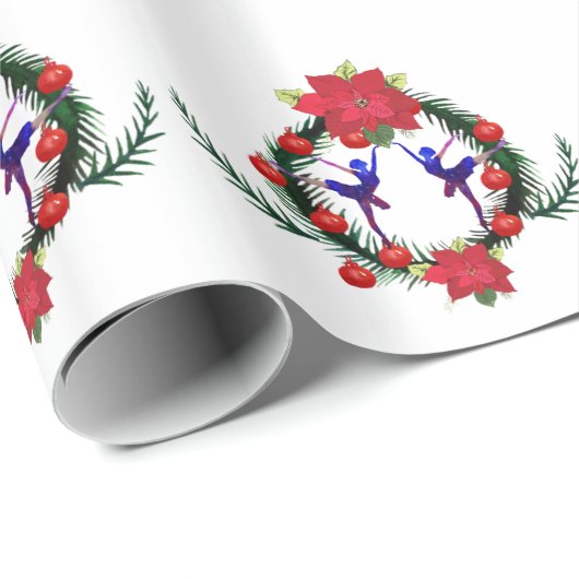 Nieuwjaar kerst in Ballerina Cadeaupapier (Rol Hoek)