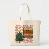 Nieuwjaar kerstboom grote tote bag (Voorkant)
