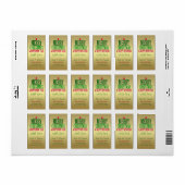 Nieuwjaar kerstcadeautjes met gouden cadeaus voor  etiket (Full Sheet)