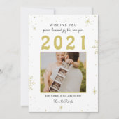 nieuwjaar/kerstfeest baby bekendmaking snowflap le feestdagenkaart (Voorkant)