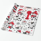 Nieuwjaar kerstfeest cadeaupapier (Uitgerold)