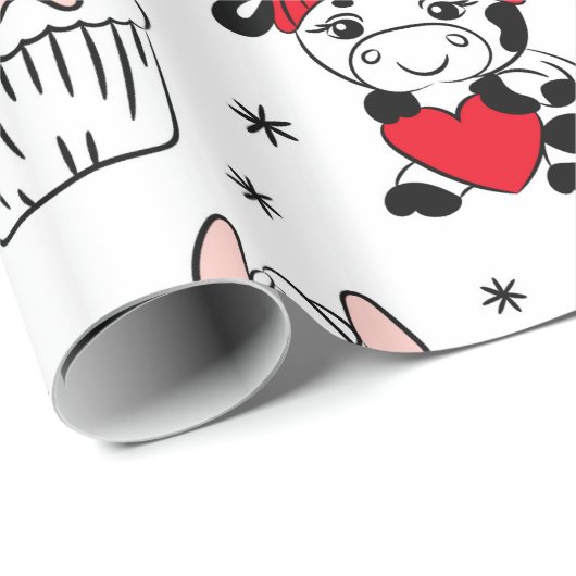 Nieuwjaar kerstfeest cadeaupapier (Rol Hoek)