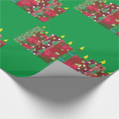 Nieuwjaar kerstkaarsen cadeaupapier (Hoek)