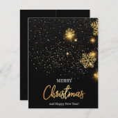 Nieuwjaar kerstkaart notitiekaartje (Voorkant / Achterkant)