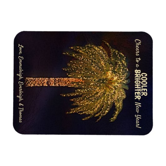 Nieuwjaar: kerstpalmboom magneet (Horizontaal)