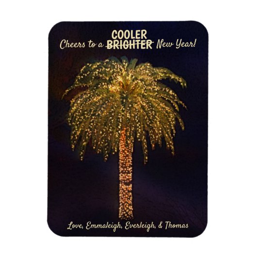 Nieuwjaar: kerstpalmboom magneet (Verticaal)