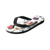 Nieuwjaar: Kerstvakantie patroon. Kinder Teenslippers (Schuin)