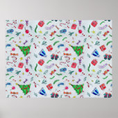 Nieuwjaar kerstwinter poster (Voorkant)