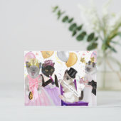 Nieuwjaar Kitten Briefkaart (Staand voorkant)