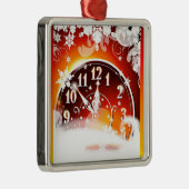 Nieuwjaar klok metalen ornament (Rechts)