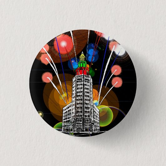 Nieuwjaar koningin ronde button 3,2 cm (Voorkant)