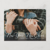 Nieuwjaar Kreukfoto Opslaan datum Aankondigingskaart (Voorkant)