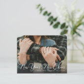 Nieuwjaar Kreukfoto Opslaan datum Aankondigingskaart (Staand voorkant)