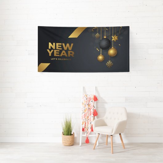 Nieuwjaar laten we vieren spandoek (Insitu)