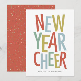 Nieuwjaar, leuk, kleurrijk, gelukkig 2022 feestdagenkaart