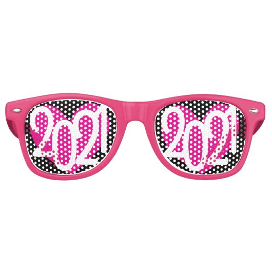 Nieuwjaar liefde 2021 partijbril retro zonnebril (Voorkant)