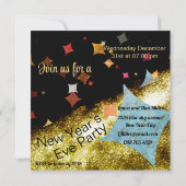 Nieuwjaar met Gold & Confettis uitnodiging ( 2026  (Achterkant)