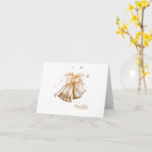 Nieuwjaar met kerstcadeautjes voor vrolijk kerstfe kaart (Gele Bloem)