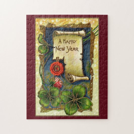 Nieuwjaar met kleppen legpuzzel (Verticaal)