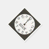 Nieuwjaar Midnight Clock Party Servet (Hoek)
