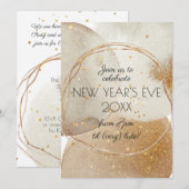 Nieuwjaar modern goud kaart (Voorkant / Achterkant)